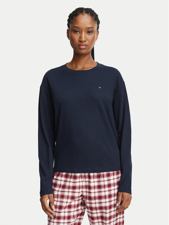 Tommy Hilfiger Tommy Hilfiger Bluse UW0UW06593 Dunkelblau Relaxed Fit