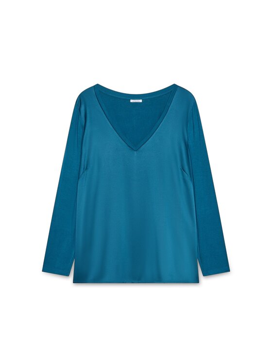 Fiorella Rubino Fiorella Rubino Bluzka G251L008563N025 Turkusowy Regular Fit