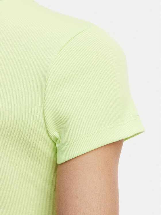 Tommy Jeans Tommy Jeans Sommerkleid Flag DW0DW22613 Hellgrün Slim Fit