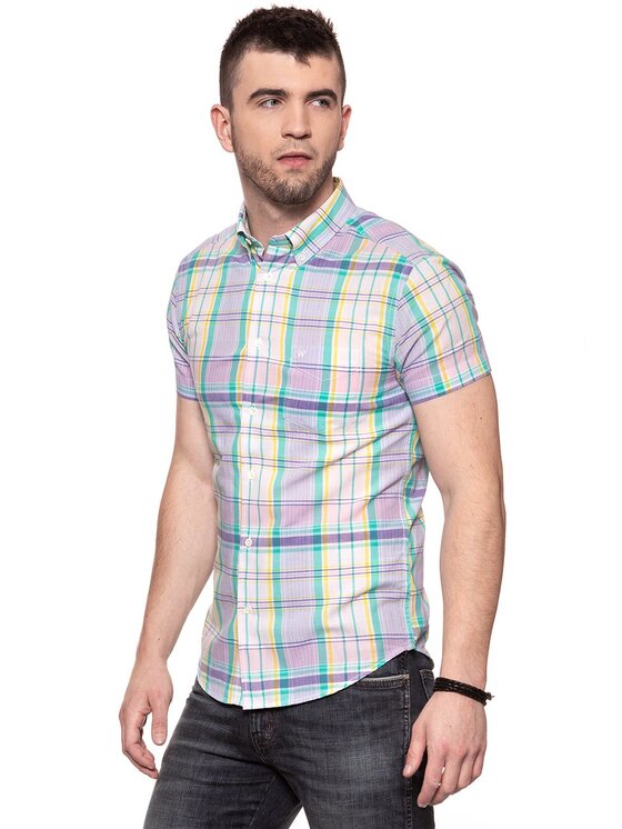 Wrangler Wrangler Camicia BUTTON DOWN Rosa Slim Fit