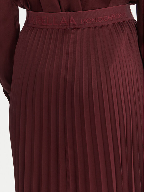 Marella Marella Plisirano krilo Pontiac 2523106045 Bordo rdeča Regular Fit