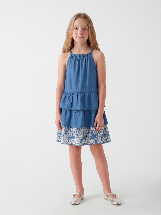 Guess Kids Guess Kids Sukienka codzienna 182671 Niebieski Classic Fit