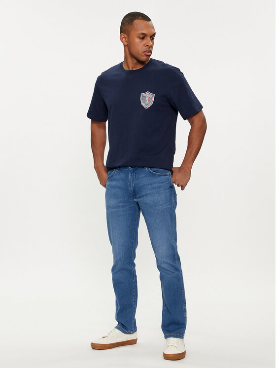 Wrangler Wrangler Jeansy Larston 112350841 Niebieski Slim Fit