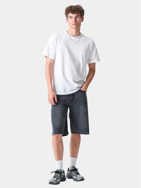 TeeShoppen TeeShoppen Szorty jeansowe 'Basic Collection' Czarny Regular Fit