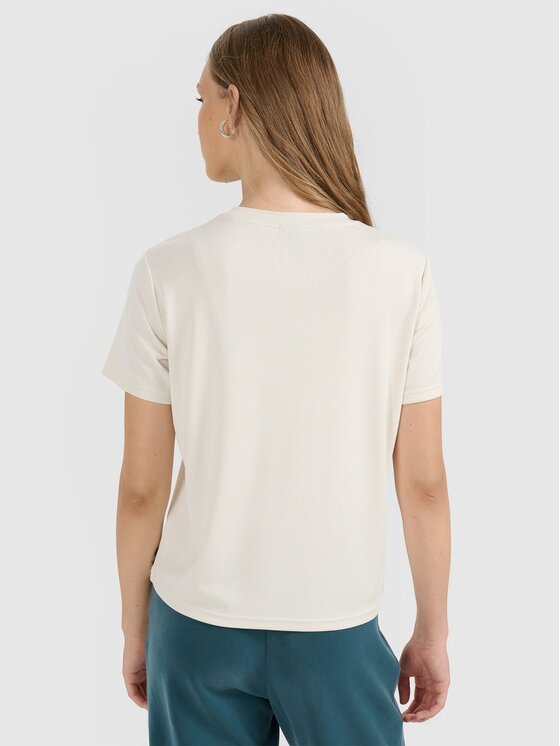 4F 4F T-shirt 4FRAW25TTSHF3282-12S Bianco Regular Fit