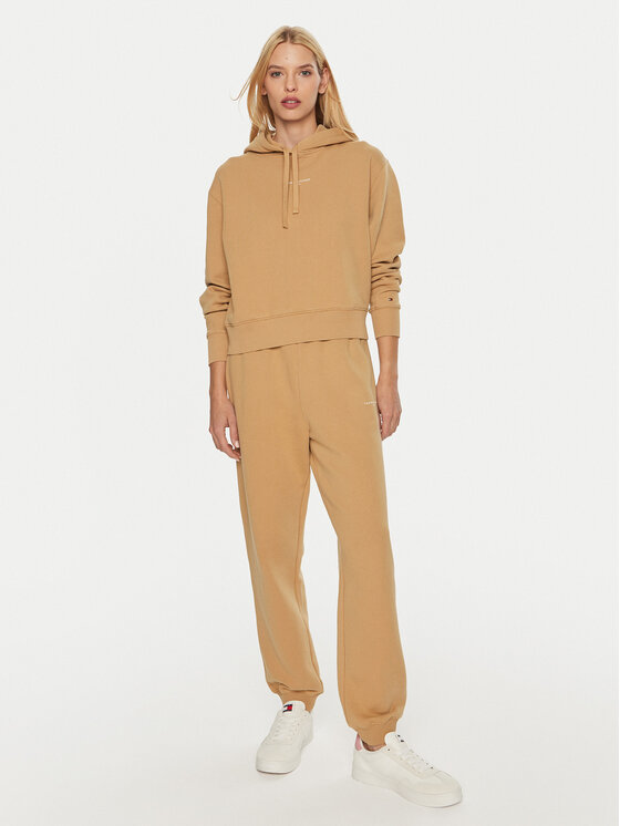 Tommy Hilfiger Tommy Hilfiger Spodnie dresowe WW0WW42883 Beżowy Regular Fit