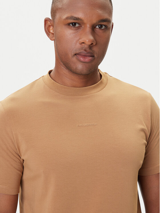 KARL LAGERFELD KARL LAGERFELD T-shirt 755051 554235 Bež Regular Fit