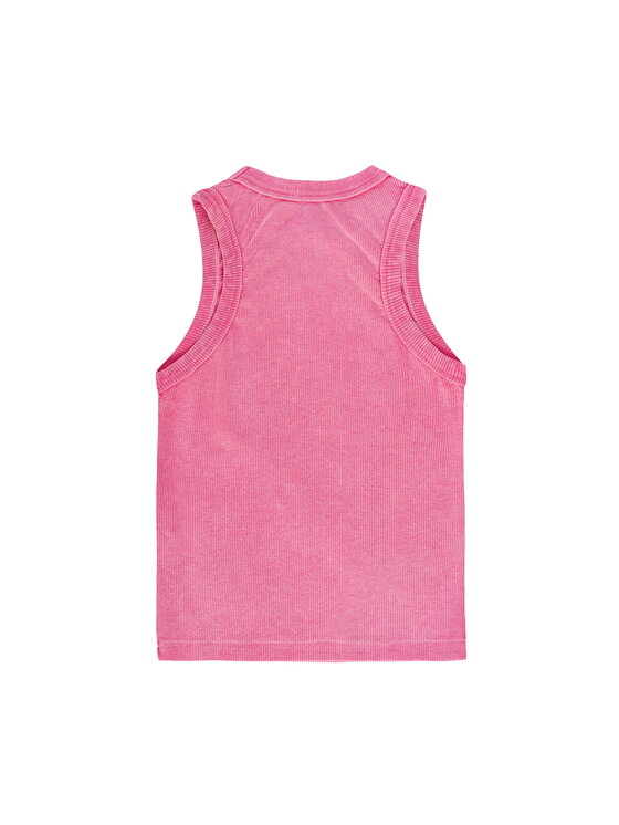 MissDenim MissDenim Top Washed Tank Top Różowy Basic Fit