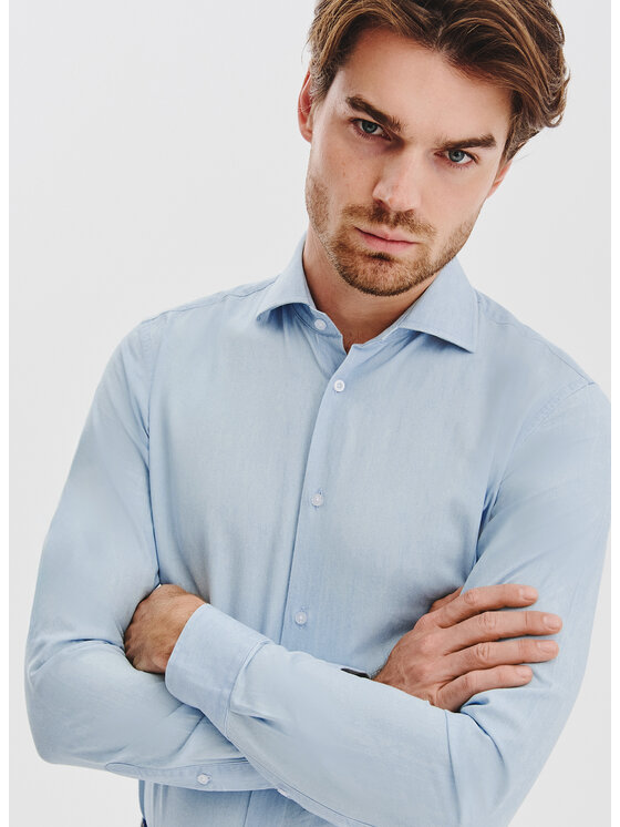 Pako Lorente Pako Lorente Koszula P25WF-1X-015 Niebieski Slim Fit