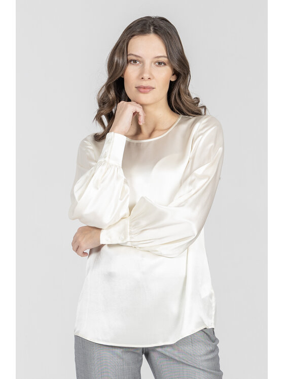 Deni Cler Milano Deni Cler Milano Bluzka W-DC-1419-F2-F8-11-1 Écru Regular Fit