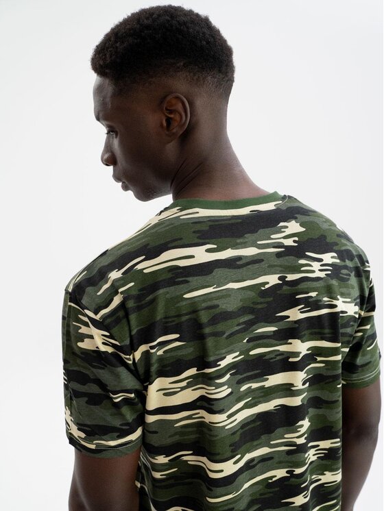 Urban City Urban City T-Shirt Koszulka MORO CAMO Czysta Męski UrbanCity No Logo XXL Khaki Regular Fit