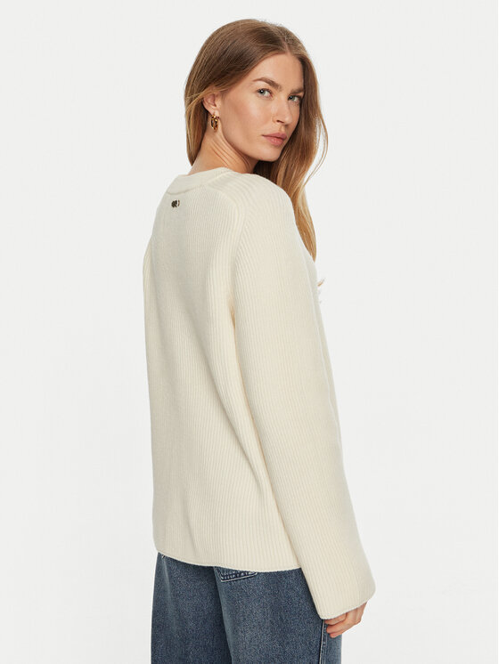 MICHAEL Michael Kors MICHAEL Michael Kors Sweter MF460YPF2G Écru Relaxed Fit
