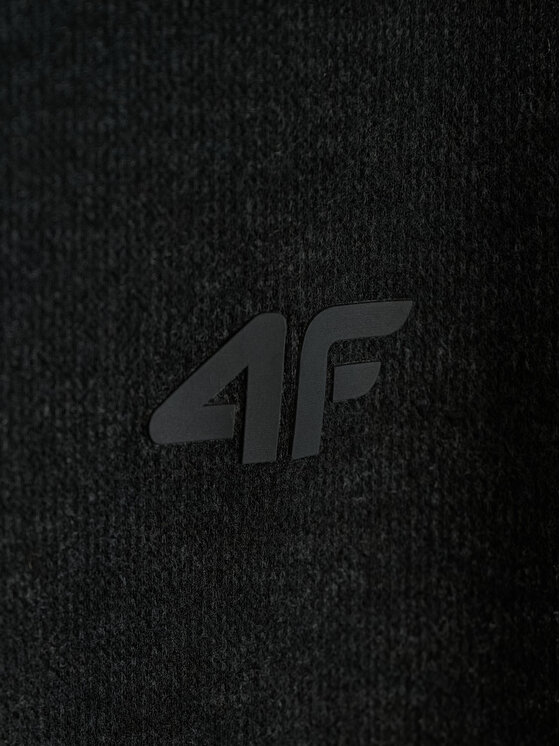 4F 4F Bluza SELF LOVE Szary ciemny Slim Fit