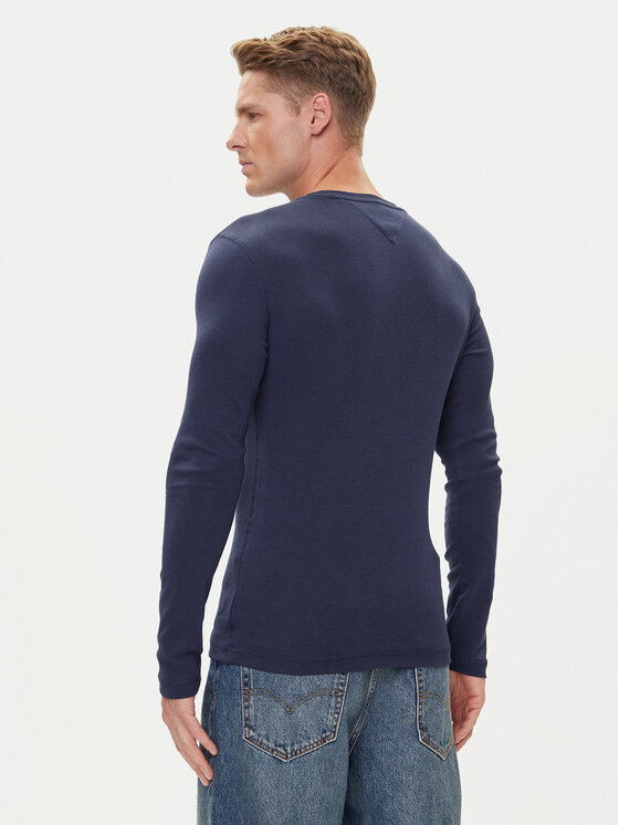 Tommy Jeans Tommy Jeans Hosszú ujjú DM0DM04409 Sötétkék Slim Fit