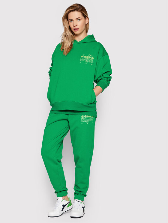 Diadora Felpa Unisex Manifesto 502.178206 Verde Loose Fit Modivo