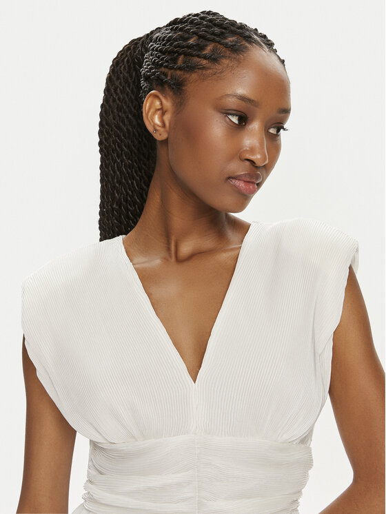 Vila Vila Koktel haljina Lillian 14089876 Bijela Regular Fit
