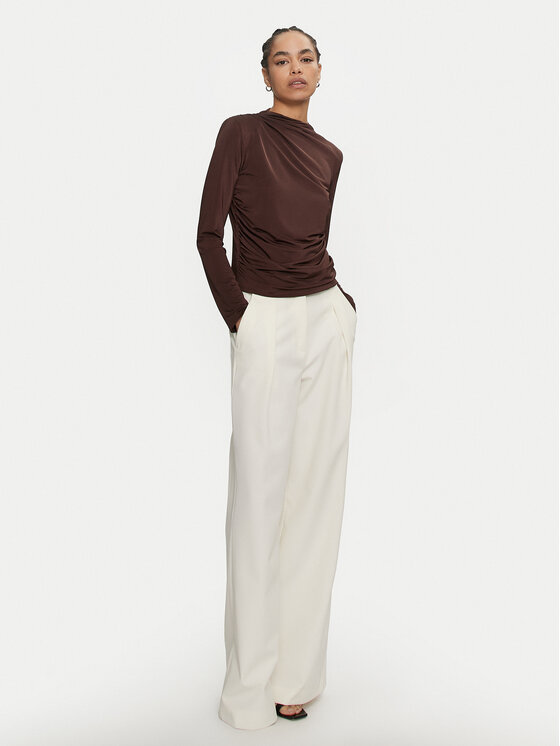 ACCESS FASHION ACCESS FASHION Bluza 44-2035-310 Rjava Slim Fit