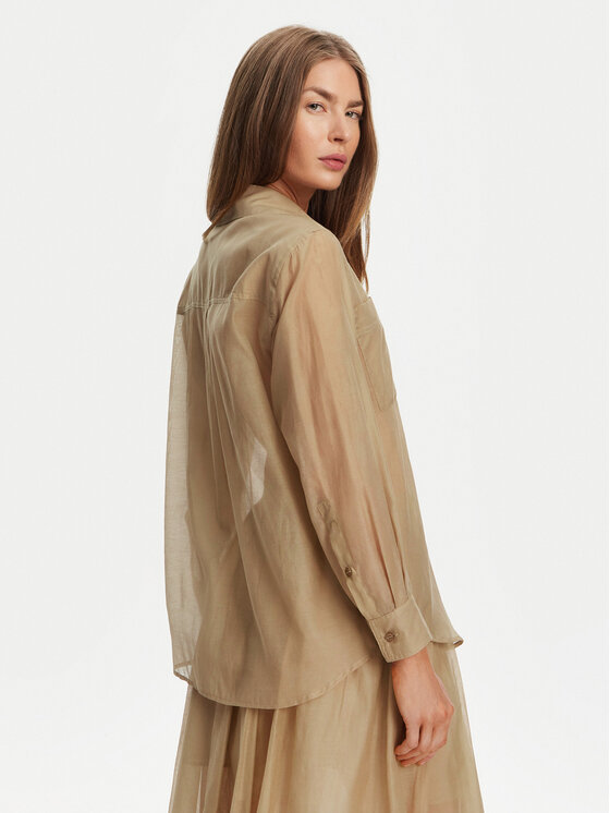Marella Marella Πουκάμισο Cennare 2513111025 Μπεζ Regular Fit