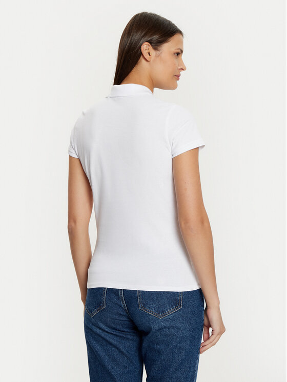 Guess Guess Polo W4GP62 KBZV1 Biały Slim Fit