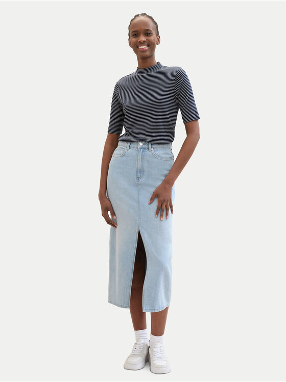 Tom Tailor Denim Tom Tailor Denim Džínová sukně 1040888 Modrá Regular Fit