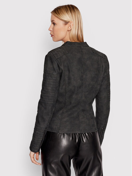 ONLY ONLY Kurtka z imitacji skóry Ava 15102997 Czarny Regular Fit
