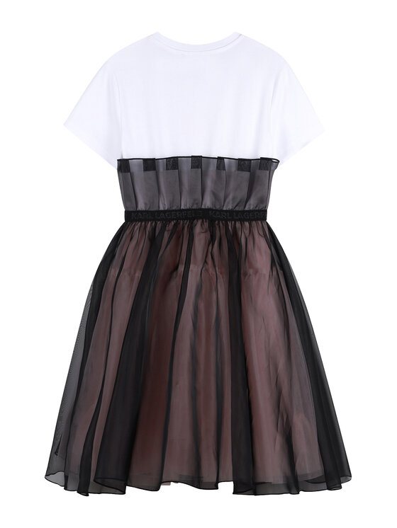 Karl Lagerfeld Kids Karl Lagerfeld Kids Ежедневна рокля Z31140 D Розов Regular Fit