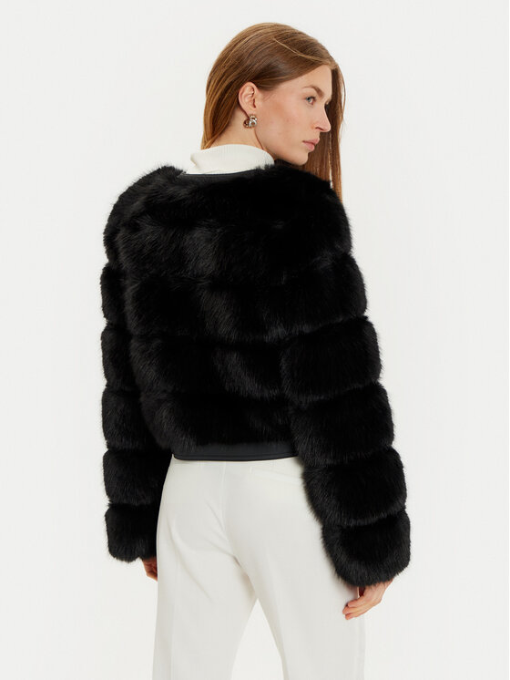 Marciano Guess Marciano Guess Pelzmantel Arielle 4BGL28 7202A Schwarz Regular Fit