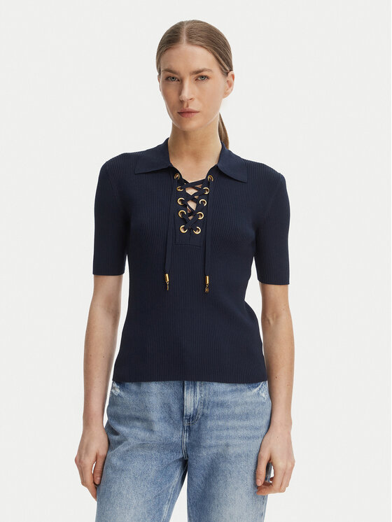 MICHAEL Michael Kors Bluză MS661FZ5ZV Bleumarin Slim Fit