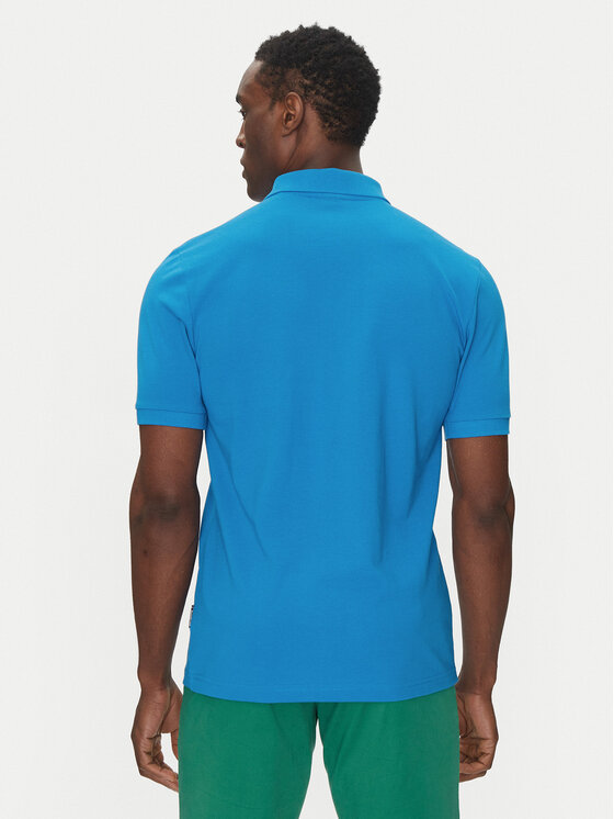 Hechter Paris Hechter Paris Polo marškinėliai Pique H-Eco 74004 151902 Mėlyna Regular Fit