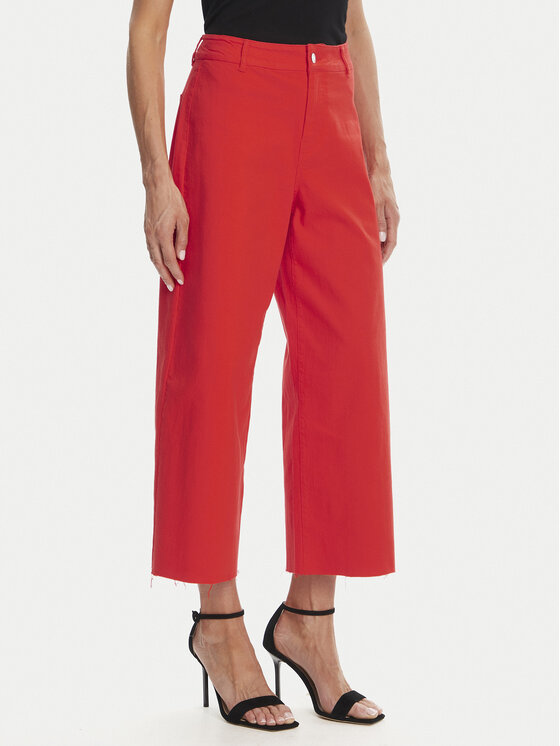 Vero Moda Vero Moda Kalhoty culottes Wild Kayla 10307837 Červená Wide Leg