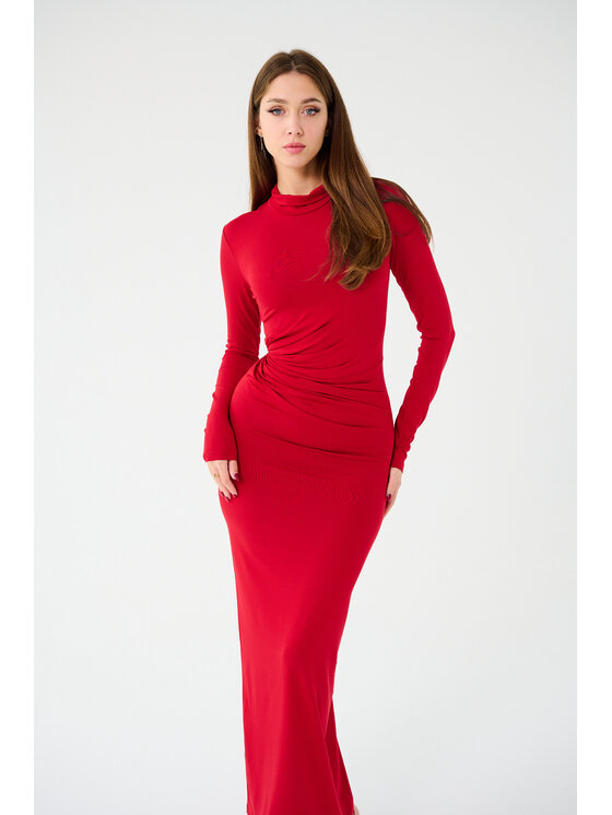 Leimann Leimann Sukienka koktajlowa Sara Czerwony Slim Fit