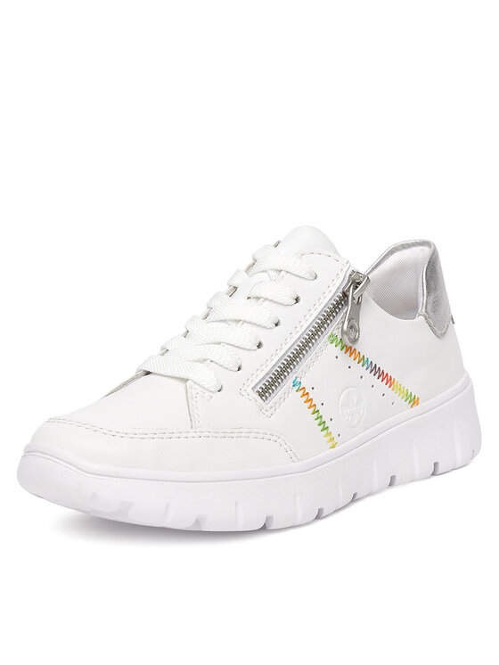 Rieker Rieker Sneakersy N1313-80 Biela