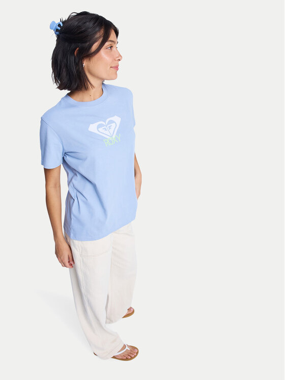 Roxy Roxy T-shirt Ocean Road Art ERJZT06015 Celeste Regular Fit