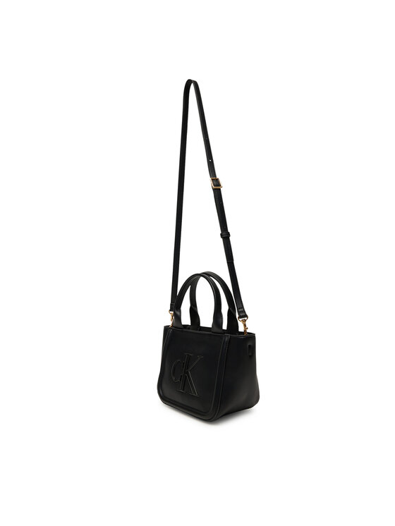 Calvin Klein Calvin Klein Handtasche Bold Ck Small Tote With Strap LV04F3219G Schwarz