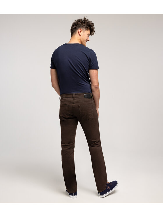 Lee Cooper Lee Cooper Chinosy LC7504 2025 Brązowy Tapered Fit