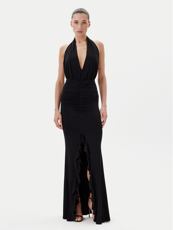 Eleh Eleh Večerní šaty ESS250194 Černá Regular Fit