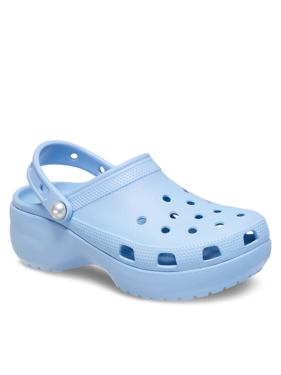Crocs Crocs Παντόφλες Classic Platform Pearl Clog 211231 Μπλε
