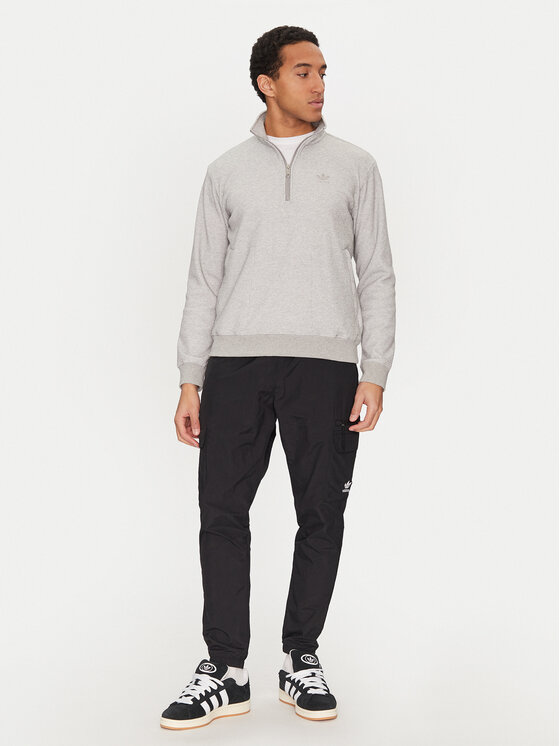 adidas adidas Džemperis Trefoil Essentials Waffle JD2447 Pilka Regular Fit