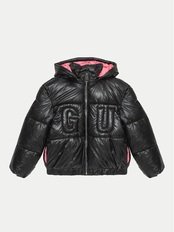 Guess Kurtka puchowa J4BL10 WEYO0 Czarny Relaxed Fit