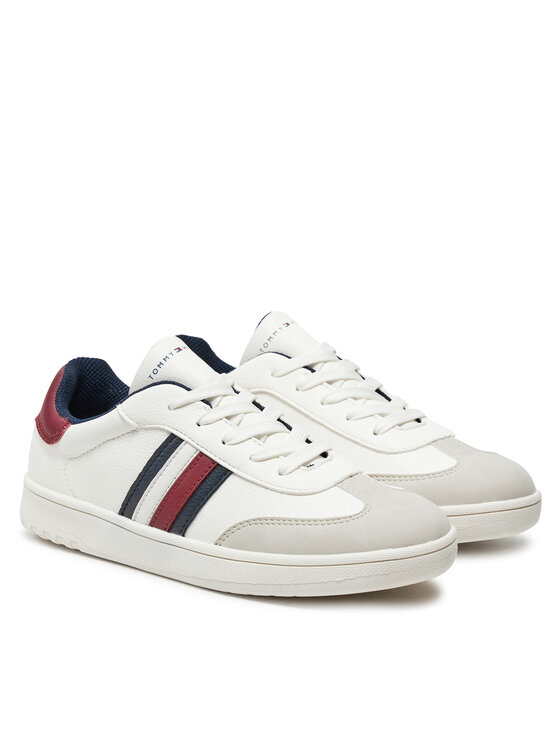 Tommy Hilfiger Tommy Hilfiger Сникърси Stripes Low Cut Lace-Up Sneaker T3X9-33645-1269 Бял