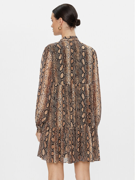 MICHAEL Michael Kors MICHAEL Michael Kors Košeľové šaty MH381VIBAY Hnedá Regular Fit