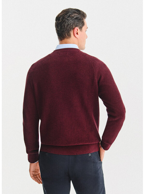 Pako Lorente Pako Lorente Sweter P25WF-2X-015 Bordowy Classic Fit