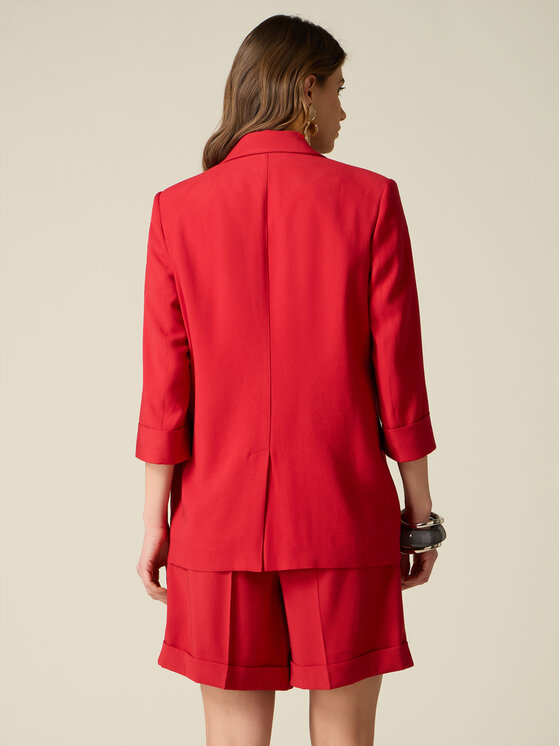 Oltre Oltre Giacca da abito R092R002472N016 Rosso Baggy Fit