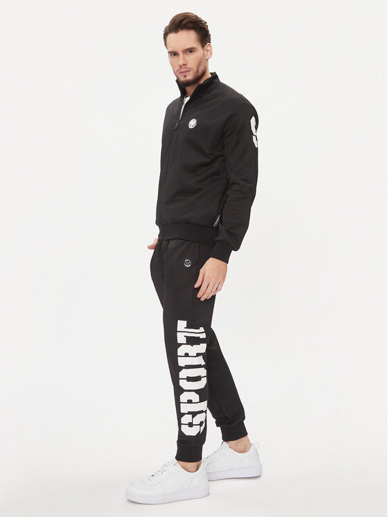 Plein Sport Plein Sport Tepláková súprava Jogging Tracksuit: Top/Trousers AACC MJJ0606 SJO002N Čierna Regular Fit