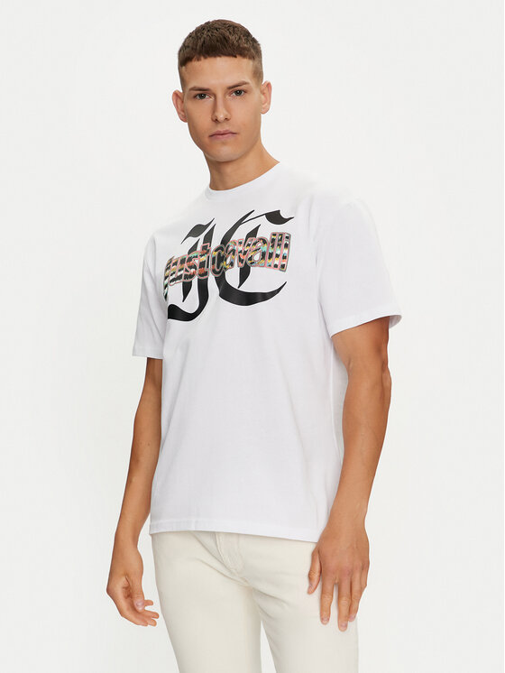 Just Cavalli Tričko 76OAHG12 Biela Regular Fit