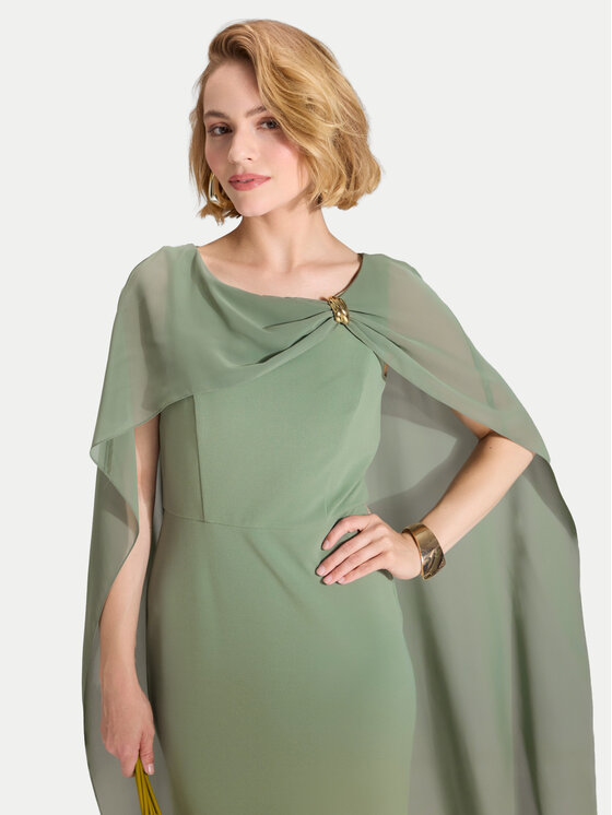 Swing Swing Vakarinė suknelė 5AK11900 Žalia Regular Fit