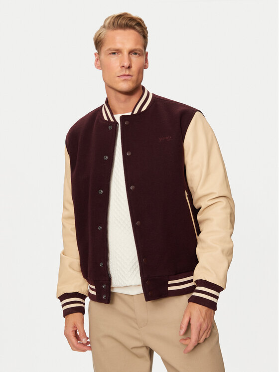 SCHOTT N.Y.C. Bundy bomber LC8705 Bordová Regular Fit