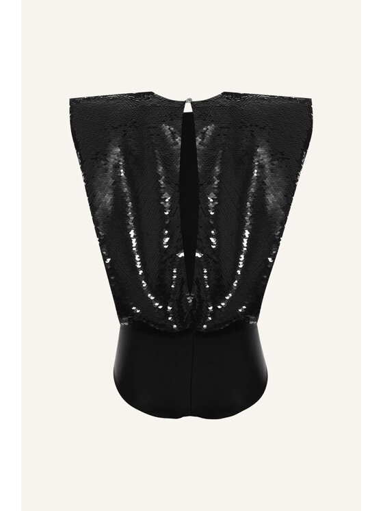 EPUZER EPUZER Body Sequin Nero Standard Fit