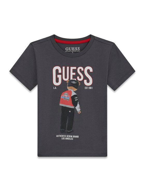 Guess Guess Tričko N6RI05 K8HM4 Sivá Regular Fit