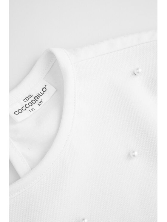 Coccodrillo Coccodrillo Tričko WC6143205EJG-001 Biela Regular Fit